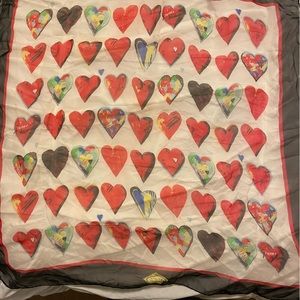 Sheer Silk Versace Heart Scarf